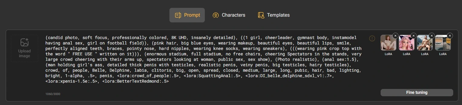 Entering prompt pornworks -example
